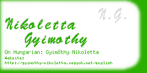 nikoletta gyimothy business card
